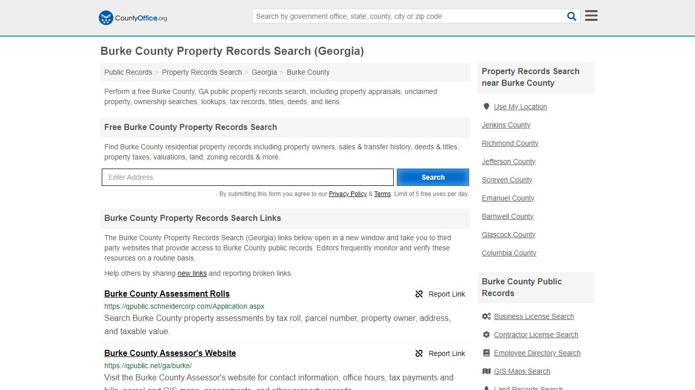 Burke County Property Records Search (Georgia) - County Office