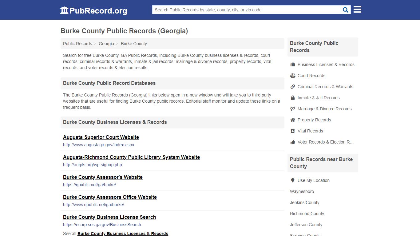 Free Burke County Public Records (Georgia Public Records) - PubRecord.org